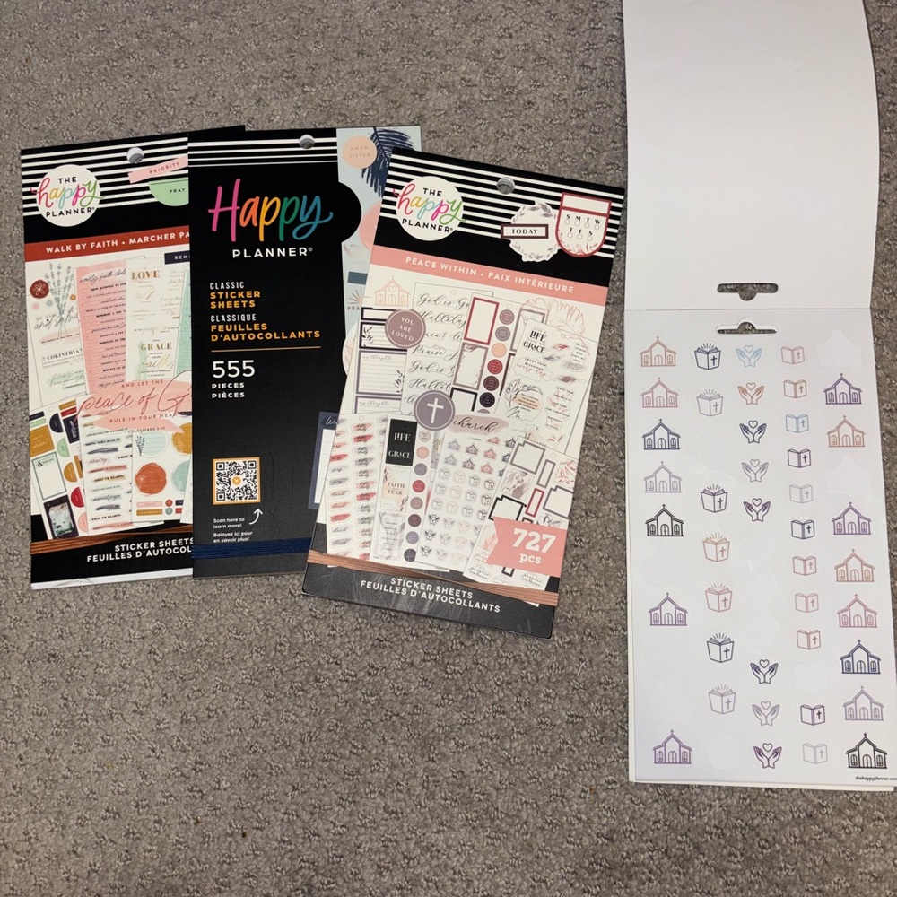 Happy Planner Stickers (Used) Faith Set 3 books